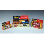 Five Dinky Toys vehicles, comprising a No. 192 Range Rover, a No. 344 Land Rover, both boxed with