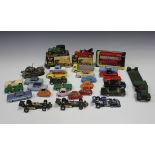 A Corgi No. 469 London Bus, a Corgi Classics No. 900 1927 Bentley, a No. 9021 1910 Daimler, all