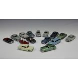 A small collection of French Dinky Toys cars, including a No. 24k Simca Vedette 'Chambord', boxed, a