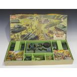 An Airfix HO-OO scale Gun Emplacement Assault Set, boxed, together with a collection of Britains and