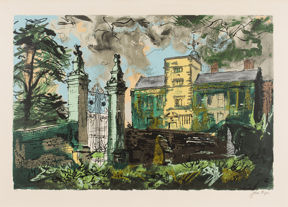 John Piper - Canons Ashby, screenprint in colours published by CCA, circa 1983, signed and editioned