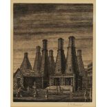 Leonard Griffith Brammer - The Potteries, probably Burslem, etching on a wove paper, signed in