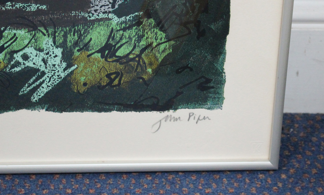 John Piper - Canons Ashby, screenprint in colours published by CCA, circa 1983, signed and editioned - Image 2 of 4