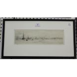 William Lionel Wyllie - Battleships and Other Vessels, monochrome etching, signed in pencil, 10.