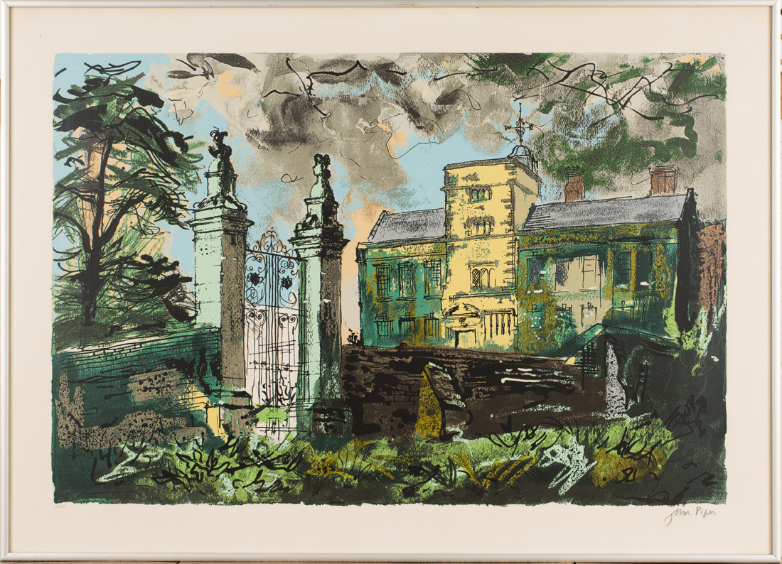 John Piper - Canons Ashby, screenprint in colours published by CCA, circa 1983, signed and editioned - Image 4 of 4