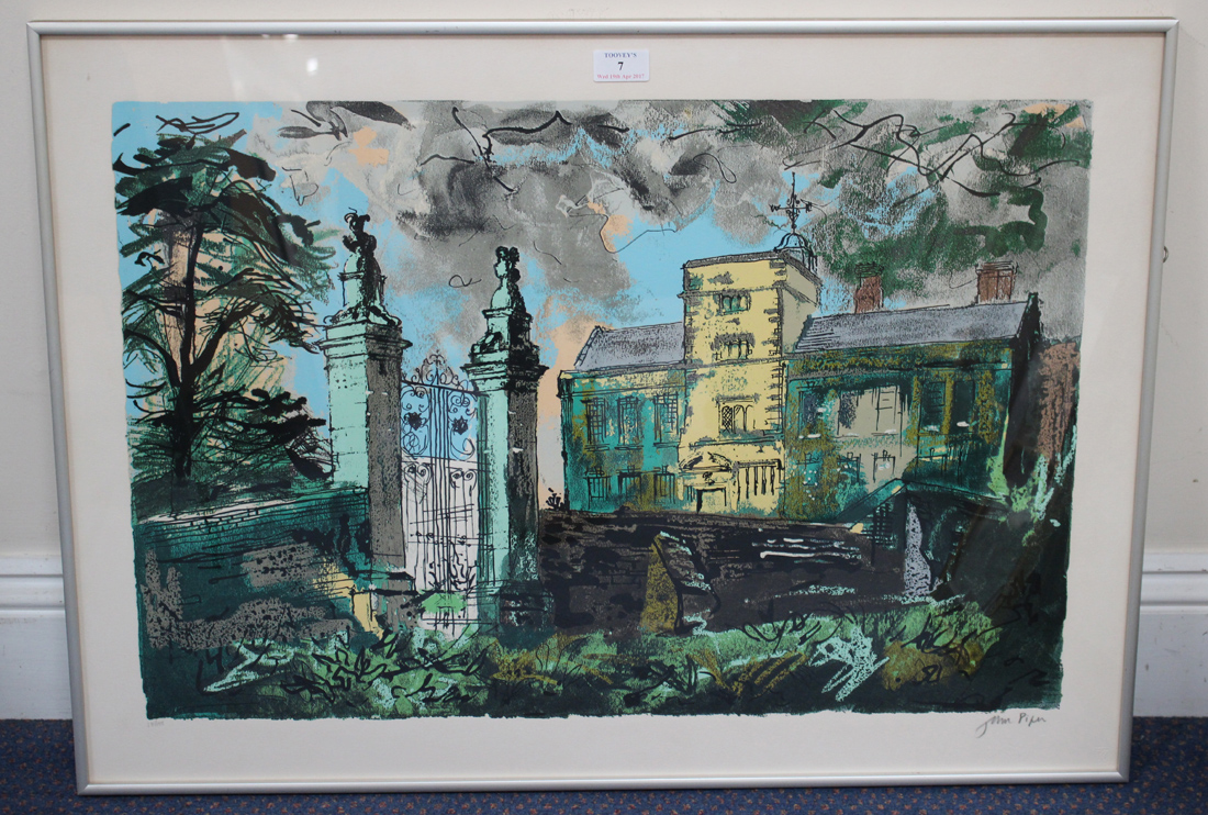 John Piper - Canons Ashby, screenprint in colours published by CCA, circa 1983, signed and editioned - Image 3 of 4
