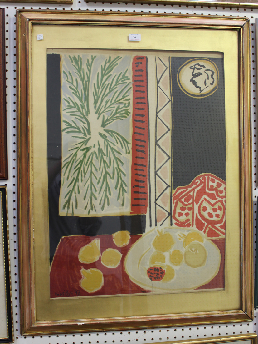 Henri Matisse - Nice: Travail & Joie, 20th century lithograph in colours, published by Syndicat d'