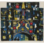 Julian Trevelyan - Christ's College, 20th century colour lithograph, signed and editioned 60/70 in