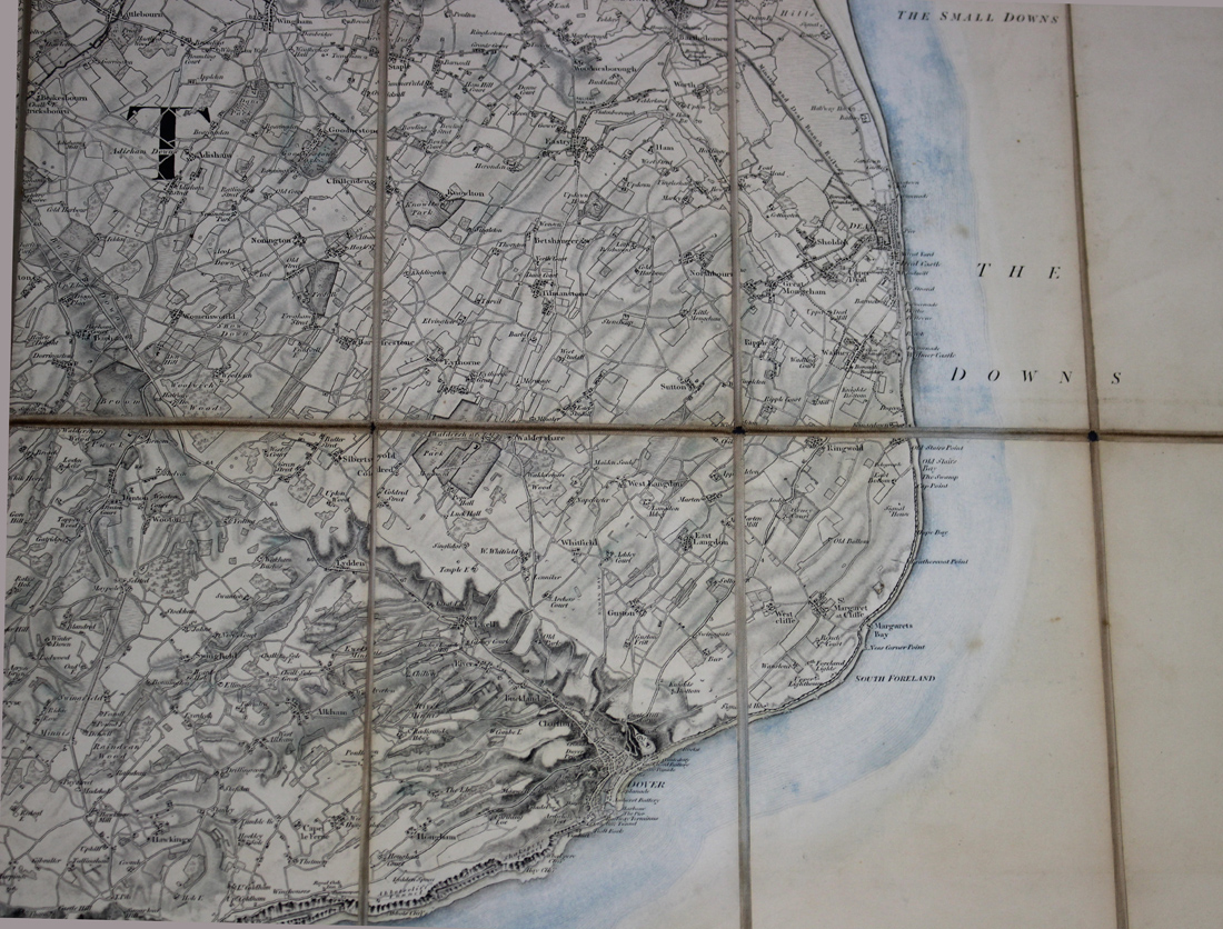 Ordnance Survey (publisher) - 'Kent', 19th century engraving with hand-colour, in 64 sections and - Image 2 of 3