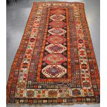 A Garabagh runner, South-east Caucasus, early 20th century, the charcoal field with a column of