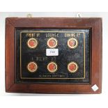 A late 19th/early 20th century wall mounted servants' room indicator by W. Craven, Stafford, width