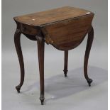 A 19th century mahogany shaped oval Pembroke table, the hinged top above a single frieze drawer,