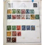 A collection of seven stamp albums, including a New Ideal Album of World Stamps from Great