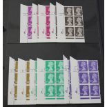 Nine albums of Great Britain definitive cylinder blocks, unmounted mint from pre-decimal to modern