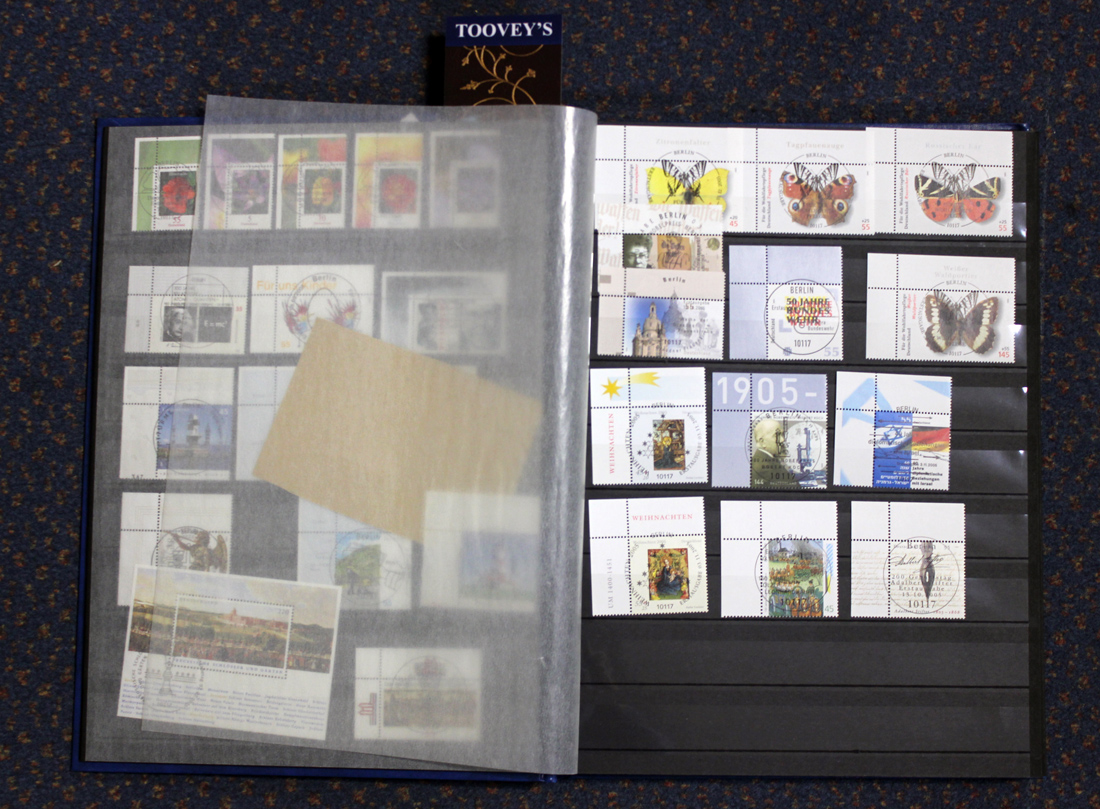 A collection of modern German stamps within two albums.Buyer’s Premium 29.4% (including VAT @ 20%)