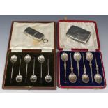 A set of six Edward VIII silver coffee spoons, each designed as a coronation anointing spoon,