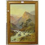 F.E. Jamieson - Highland Scenes, a pair of oils on canvas, both signed, each 60cm x 39.5cm, both