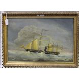 D. Blakeney - 'S.S. Great Britain', 20th century oil on board, signed, 35.5cm x 53cm, within a