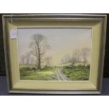 Wyn Appleford - Downland Landscape, 20th century oil on canvas, signed, 29cm x 39.5cm.Buyer’s