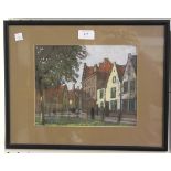 Hugh Williams - 'In Bruges', 20th century pastel, signed recto, titled to label verso, 19.5cm x 24.