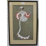 A. Elstob - Costume Design, gouache, signed and dated 1935, 47.5cm x 27.5cm.Buyer’s Premium 29.4% (