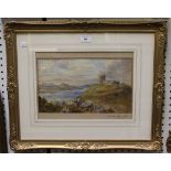 B.H. Hall-Knight - 'Criccieth Castle, N. Wales', watercolour, signed with monogram, 20cm x 34cm,