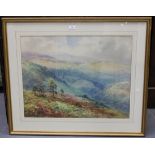 Henry Bowser Wimbush - Highland Landscape, late 19th/early 20th century watercolour, signed, 53cm