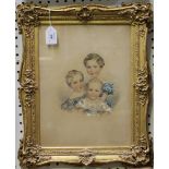 James Y. Gant - 'A Sketch' (Group Portrait of Three Children), watercolour, signed, titled and dated