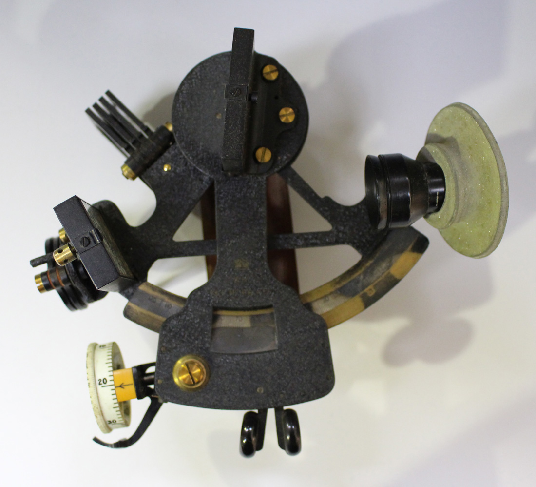 An Air Ministry sextant by H. Hughes & Son Ltd, circa 1943, detailed 'AM' and 'Ref No. 6B/177', - Image 7 of 7