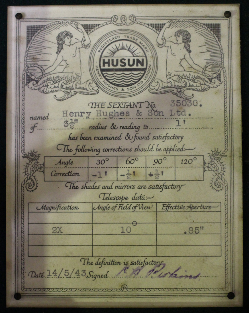 An Air Ministry sextant by H. Hughes & Son Ltd, circa 1943, detailed 'AM' and 'Ref No. 6B/177', - Image 5 of 7