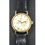 An Omega Automatic De Ville gilt metal fronted and steel backed lady's wristwatch, the signed