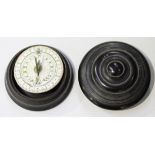 An early 19th century pocket compass, the circular printed card dial inscribed 'Magnetic Sundial, S.
