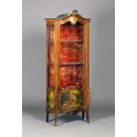 A late 19th century French Louis XV style kingwood and gilt metal mounted vitrine, the single glazed