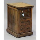 An unusual Regency rosewood Wellington/Davenport desk, the rotating leather writing surface