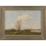 Frits Johan Goosen - 'Back to the Farm Cattle', oil on canvas, signed recto, titled gallery label