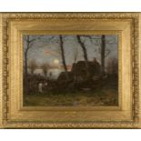Davidson Knowles - 'Early Spring near Abingdon', oil on canvas, signed, 44cm x 59.5cm, within a gilt