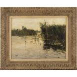 Adrianus 'Arie' Johannes Zwart - River Scene with Reeds and Wetlands, oil on canvas, signed, 29.