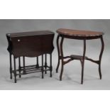 An Edwardian mahogany Sutherland table, the shaped top with a moulded edge, raised on turned and