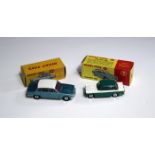 A Dinky Toys No. 189 Triumph Herald, finished in green and cream, and a No. 135 Triumph 2000,