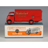 A Dinky Supertoys No. 514 Guy van, first type, 'Slumberland', within a blue box with orange and