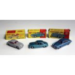 Three Dinky Toys cars, comprising a No. 142 Jaguar Mark X, a No. 146 2½ litre V8 Daimler and a No.