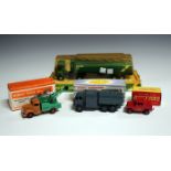 Four Dinky Toys and Supertoys vehicles, comprising a No. 25x breakdown lorry, a No. 255 Mersey