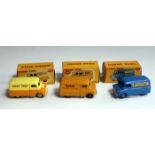 Three Dinky Toys Bedford 10CWT vans, comprising a No. 480 'Kodak', a No. 481 'Ovaltine' and a No.