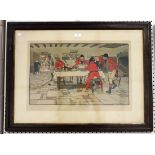 Cecil Aldin - Hunting Scenes, four colour lithographs published by Lawrence & Bullen Ltd, all signed
