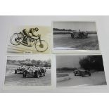 A collection of approximately one hundred black and white photographs of motor sport interest,