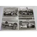 A collection of approximately one hundred black and white photographs of motor sport interest,