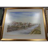 John Chisnall - View of Arundel from the Causeway, late 20th century watercolour, signed, 51cm x
