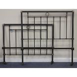 A late Victorian cast iron single bed frame, height 128cm, length 198cm, width 120cm.Buyer’s Premium