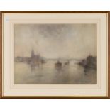 Victor Ward - View of Cologne, Germany, watercolour, signed and dated 1919, 30cm x 41xcm, within a