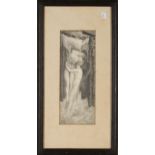 After Edward Burne-Jones - The Depths of the Sea, late 19th/early 20th century pencil drawing,